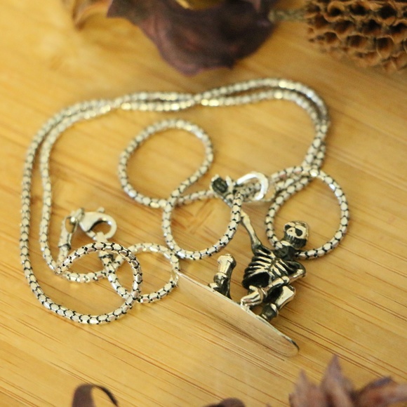 925 Silver Skeleton Snowboarding - Picture 4 of 8